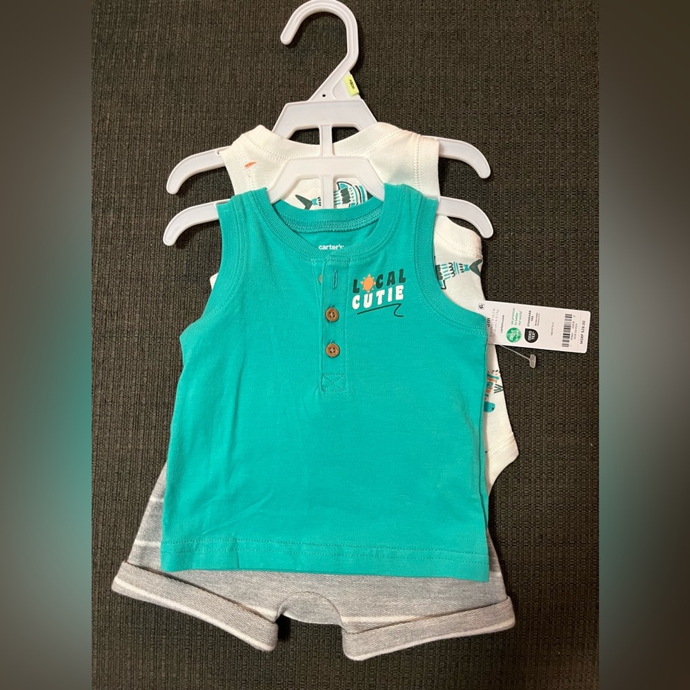 New Carter’s 3-piece Summer Baby Boy Set 3 Months